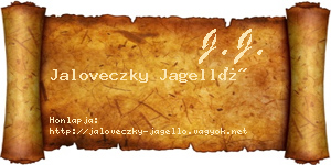 Jaloveczky Jagelló névjegykártya